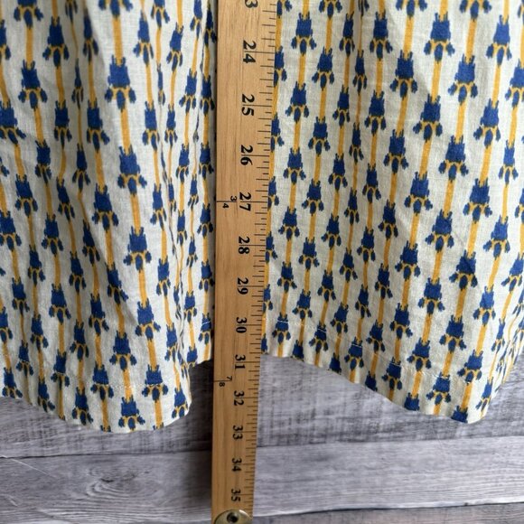 Duluth Trading Co Womens Artisan Hemp Button Tunic Size Large All Over Print - Picture 9 of 10